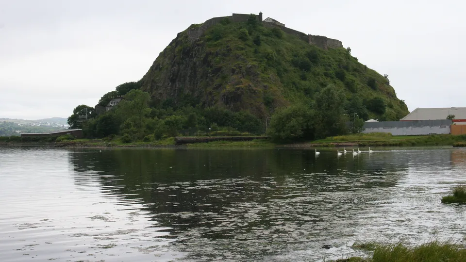 Dumbarton Rock on the north bank of the Clyde